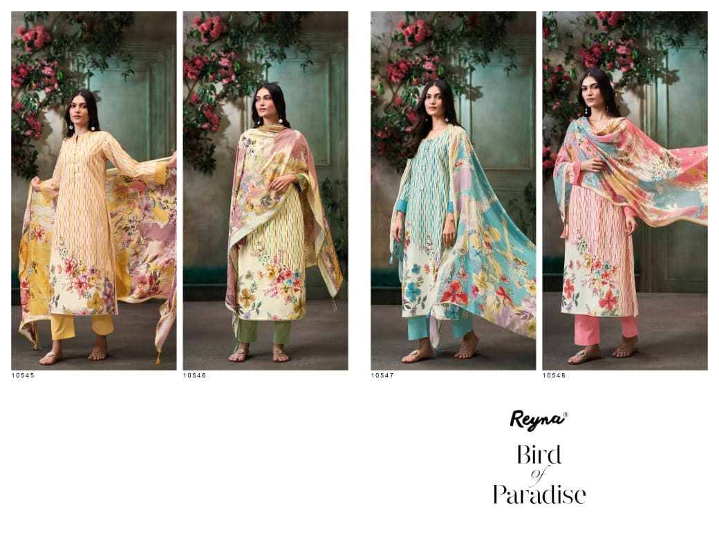 BIRD OF PARADISE By Reyna10545 To 10548 Beautiful Festive Suits Stylish Colorful Fancy Casual Wear & Ethnic Wear COTTON DIGITAL PRINT Print Dresses At Wholesale Price